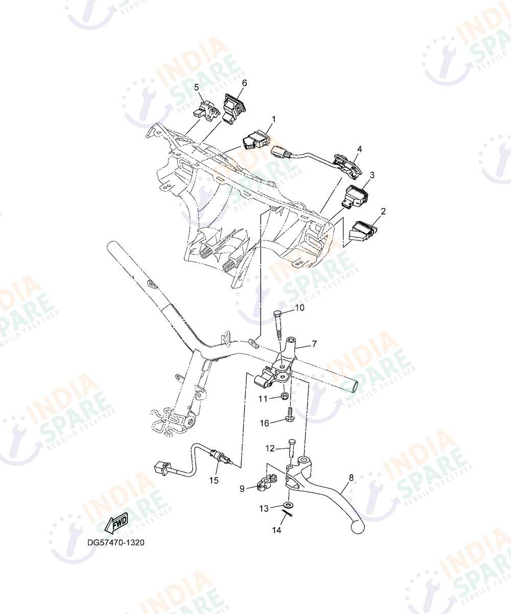YAMAHA DG57 FASCINO 125CC DISC Series HANDLE SWITCH & LEVER